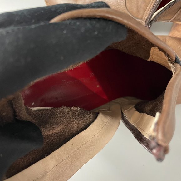 Otisopse Handmade in Italy Brown Leather Ankle Boots, Size 39 - Picture 10 of 12